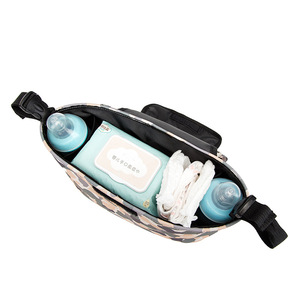Organizador de cochecito de bebé, bolsas de pañales para mamás, <span class=keywords><strong>bolso</strong></span> húmedo para pañales, gancho, carrito impermeable, accesorios para cochecito de gran capacidad - Product Image 4