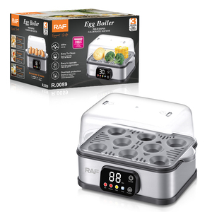 หม้อต้มไข่ RAF 300W สำหรับไข่ได้ถึง 8 ฟอง พร้อมหน้าจอดิจิตอล ใช้งานง่าย ป้องกันความร้อนเกิน ใช้ในบ้าน หม้อต้มไข่ RAF สำหรับใช้ในบ้าน วัสดุพลาสติก เช่น ตัวอย่างเช่น - Product Image 6