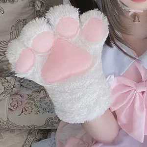 Adult Palm Gloves <b>Cat</b> Props <b>Plush</b> Cartoon Gloves <b>Cat</b> Claw One Size Winter Game Anime Accessories Gloves - Product Image 5