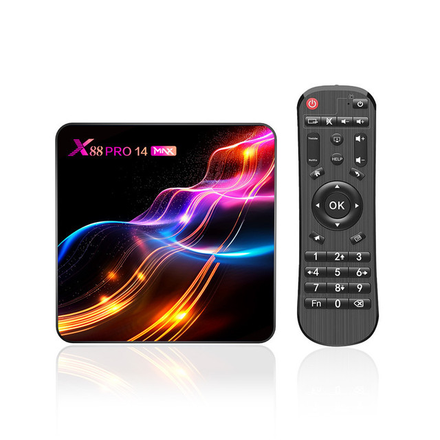 X88 Pro 14 Max Smart Android TV Box with Dual Wifi6 BT5.0 14 OS 100M HDR 10 Voice Remote Set Top Box Tvbox