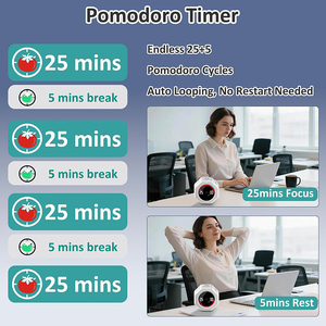 Reloj con temporizador recargable, temporizador <span class=keywords><strong>Pomodoro</strong></span>, gestión del tiempo, temporizador de estudio para autodisciplina infantil, temporizador para cocina y fitness - Product Image 6