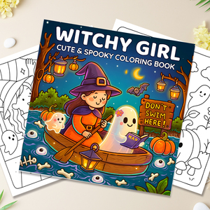 <span class=keywords><strong>Libro</strong></span> para Colorear con Temática de Halloween, Diseño de Brujas y Fantasmas, Encuadernación Perfecta, Papel de Alta Calidad - Product Image 3
