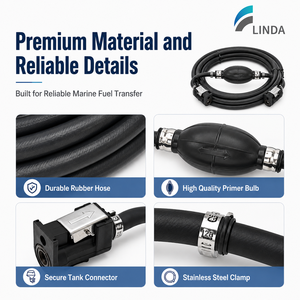 Nova Linha de Combustível Marítima 12L 8mm com Bulbo de Escorva para Motores de Popa a Gasolina, Compatível com Yamaha, para Motores 2 TEMPOS, Peça de Reposição, Fábrica LINDA - Product Image 3