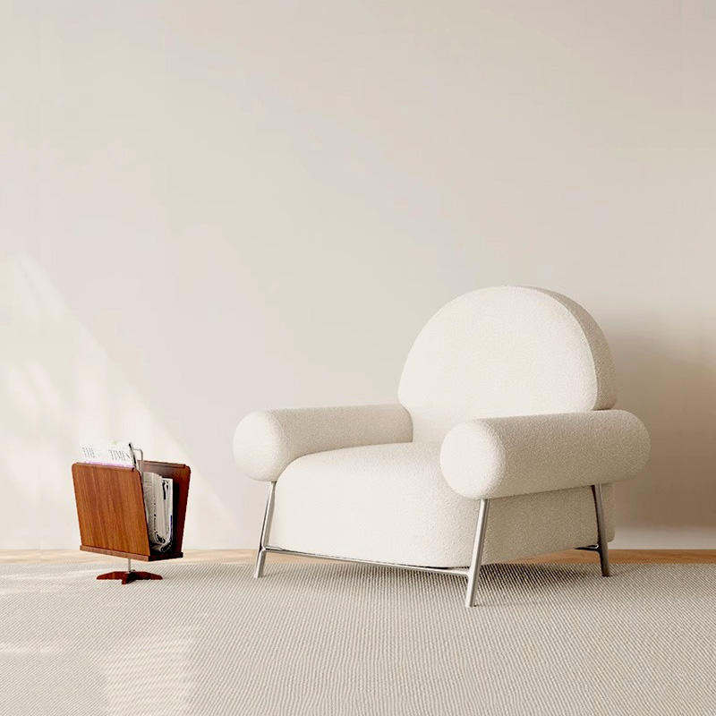 Blanc - Laine d'agneau - Fauteuil individuel