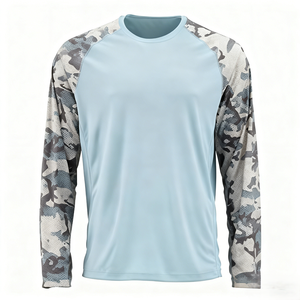 T-shirt décontracté à manches longues avec logo personnalisé, durable, facile d'entretien, séchage rapide, protection solaire, tissu léger et respirant - Product Image 1