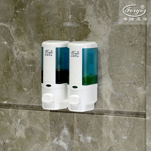 Fengjie Sanitary Ware Double <b>Soap</b> Dispenser Wall Mounted <b>Hand</b> Press <b>Refillable</b> Bottle Bathroom Shower Use - Product Image 3