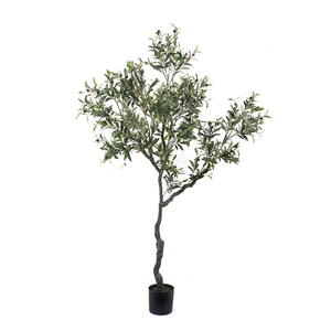 Parfait grand olivier vert Faux arbre en soie topiaire avec des fruits pour la décoration d'entrée intérieure maison bureau Patio porche <span class=keywords><strong>balcon</strong></span> cadeau - Product Image 6