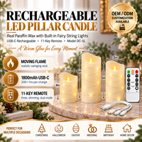 Bougies LED sans flamme à piles avec supports transparents, effet de flamme vacillante réaliste pour Halloween, remise de diplôme, Noël, mariage