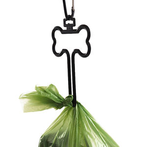 Bolsa de cuero para caca de perro, dispensador de bolsas de caca portátil y reutilizable con Clip de Metal para caminar, organizador de bolsas de basura con forma de hueso - Product Image 2