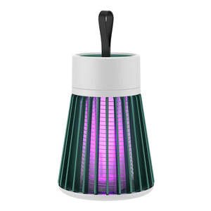 Lampe anti-moustiques électrique pour chambre à coucher à l'intérieur du ménage tueur de mouches avec répulsif et fonction de choc électrique - Product Image 1