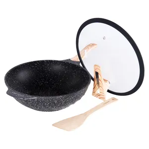 Cooklover <span class=keywords><strong>Pink</strong></span> Kitchen Cooking Stir Fry <span class=keywords><strong>Wok</strong></span> con soporte - Product Image 1