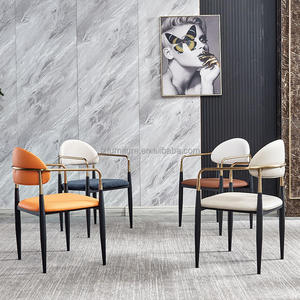 Chaise de salle à manger personnalisée en similicuir ou cuir véritable, rembourrée, anti-taches, avec structure en bois massif, confortable, de forme elliptique, pour la maison - Product Image 5