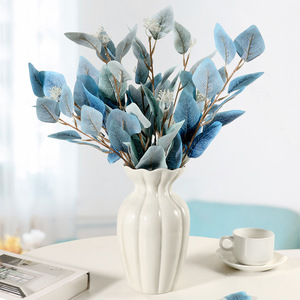 Artificial Eucalyptus Leaves Single Stem Plastic Decorative Flower Indoor <b>Wedding</b> Home Decoration Eco Friendly - Product Image 1