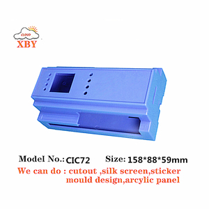 2025 Din Rail hộp màu xanh nhựa PLC trường hợp thiết bị điện tử Hộp thiết bị đầu cuối hộp 158*88*59 Mét cic72 - Product Image 2