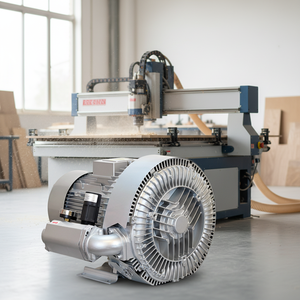 Bomba de vacío de turbina de aire de doble etapa <span class=keywords><strong>Golden</strong></span> Bridge JQT7500S de 10HP 7.5kW, 220V/380V, para router CNC de madera - Product Image 2