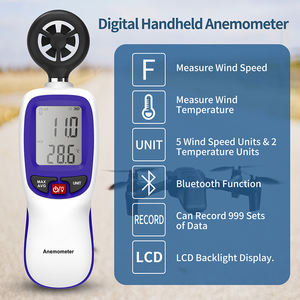 Digitale Wind geschwindigkeit messung Temperatur tester Hand <span class=keywords><strong>anemometer</strong></span> LCD-Anzeige Luftstrom geschwindigkeit Windmesser - Product Image 6