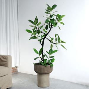 <span class=keywords><strong>Pot</strong></span> de fleurs en ciment de magnésium côtelé de grande taille, fait main, style nordique Wabi-Sabi, pour <span class=keywords><strong>Monstera</strong></span> <span class=keywords><strong>Deliciosa</strong></span> - Product Image 3