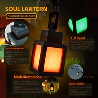 Lanterne Pixelisée LED Réglable Rechargeable 16 Couleurs avec Télécommande pour Espace Gaming, Décoration de Fête, Cadeau d'Anniversaire