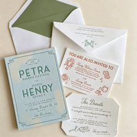 Servicio de Personalización de Tarjetas de Felicitación para Bodas en Pequeñas Cantidades, Sobres, Tarjetas de Respuesta, Tarjetas de Programación, Papel Elegante con Relieve Personalizado