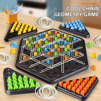 Juego de Ajedrez Triangular HTL con Bandas Elásticas, Tablero Geométrico, Rompecabezas de Estrategia, Razonamiento Espacial, Juguete Familiar de Mesa para 2-4 Jugadores