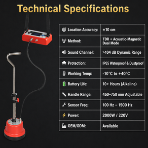 Localisateur de défauts de câbles souterrains TDR Acoustique-Magnétique Précision 10 cm IP65 HP-C12 pour la détection de puissance - Product Image 5