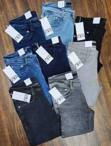 <span class=keywords><strong>Jeans</strong></span> Casual Estivi da <span class=keywords><strong>Donna</strong></span> a Vita Media, Vestibilità Regolare, in <span class=keywords><strong>Denim</strong></span>, Disponibili, Tinta Unita, Vintage, Sfumato, con Cerniera - Product Image 4