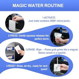 Esponja Comprimida para Baño, Esponja de Limpieza Mágica Blanca Delgada, Lámina de Espuma de Melamina - Product Image 6