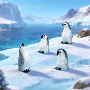 Figuras de Pingüinos en Miniatura de Resina, Adorno para Pastel, Mini Juguetes, Decoraciones de Animales para Micro Paisajes de Hadas y Jardines - Product Image 3