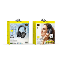 Casque sans fil supra-auriculaire AT6 noir pour Bluetooth 5.3 - Étanche IPX4 jusqu'à 20 heures d'autonomie, double mode pour le gaming et les voyages