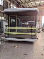 Intelligent Coupe-Vent Moderne Bureau Mobile Salle D'exposition En Alliage D'aluminium Placage Resort De Luxe Hôtel Mobile Préfabriqué Espace Capsule Maison