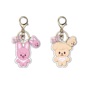 Wholesale Customizable Idol Stray Kids Cartoon Acrylic <b>Keychain</b> Kpop Stray Kids Fashion Double Sides Plastic <b>Keychain</b> - Product Image 1