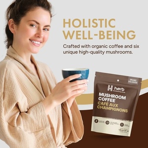 Café instantané aux champignons en marque blanche OEM/ODM, goût doux, avec soutien immunitaire et clarté mentale, emballé en sachet - Product Image 4