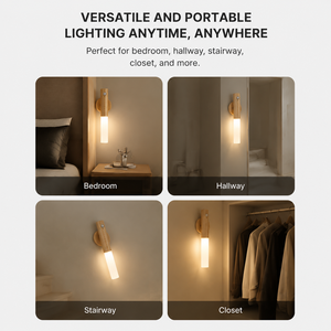 New USB Rechargeable Motion Sensor Warm White LED Night <strong>Lights</strong> Modern Stand Acrylic Column Magnet Base <strong>Table</strong> Lamp for Homeuse - Product Image 6