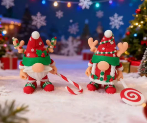 Père Noël articulé imprimé en 3D, figurine décorative <span class=keywords><strong>de</strong></span> Noël blanche - Product Image 2