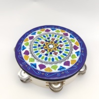 High Quality 4 6 8 9 10 Inch Turkish Tambourine Small Vintage Wooden Handmade Double Layer with Sheepskin for Sale