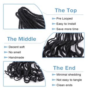 Femmes Lâche Vague Français Bouclés SE Dreadlock Extensions Doux Synthétique Espagnol Tressage Cheveux Mince et Doux - Product Image 2
