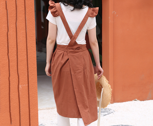 Versión Coreana de todo <span class=keywords><strong>el</strong></span> delantal Art Studio Flower shop Milk tea shop ropa de trabajo estilo pastoral antiincrustante delantal de cocina - Product Image 6