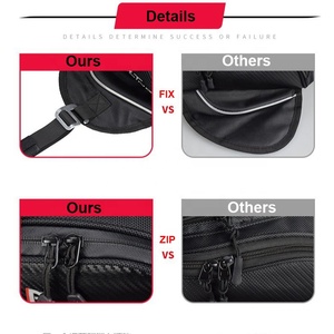 <span class=keywords><strong>Sacoche</strong></span> de réservoir universelle pour moto 6,8'' noire en tissu Oxford imperméable avec aimants et grande fenêtre - Product Image 4