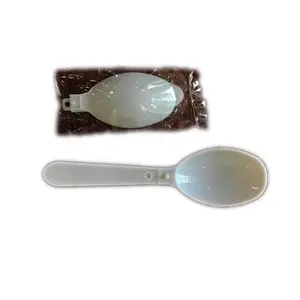 OEM PP定制彩色白色一次性塑料冰淇淋可折叠勺子