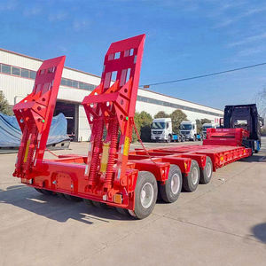 Semirremolque de Plataforma Baja HUAJUN de 20 pies, 40 pies, 50 pies, 53 pies, 2-5 Ejes, 50 Toneladas para Transporte - Product Image 2