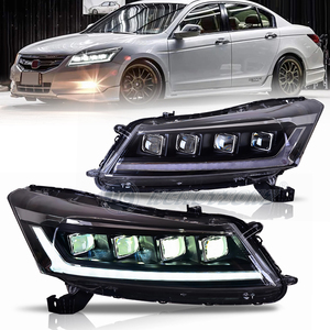 HCMOTIONZ Accessoires d'assemblage de voiture Feux avant 2008-2012 FULL LED DRL Start up Animation Phares pour <span class=keywords><strong>Honda</strong></span> Accord - Product Image 1