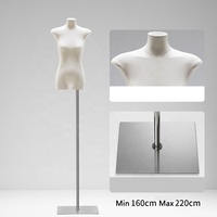 Mannequin Buste en Bois pour Femme avec Épaules Larges pour Vitrine de Magasin de Mode