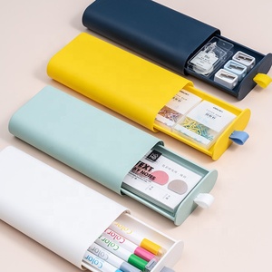 Boîte <span class=keywords><strong>de</strong></span> rangement en plastique, tiroirs à crayons suspendus auto-adhésifs pour bureau, maison, école, étudiants, sous le bureau, boîte <span class=keywords><strong>de</strong></span> rangement - Product Image 4