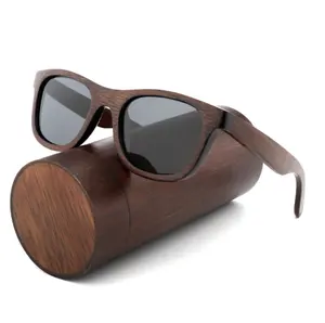 Солнцезащитные очки ручной работы для мужчин и женщин, роскошные винтажные поляризационные, из бамбукового дерева, с футляром