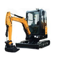 Mini-excavatrice sur chenilles hydraulique de marque supérieure SY18C 1,8 tonne avec godet de 0,04 m³ Garantie 1 an