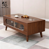 Table basse design moderne en bois, fabriquée en usine, prix bas, personnalisable, en stock, prête à être expédiée, meubles de salon, table de café.