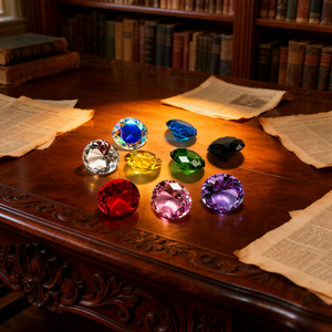 Colorful Diamond Shaped K9 Crystal <strong>Paperweight</strong> 40mm Diameter Optical Crafts - Product Image 3