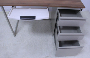 Wooden <strong>Top</strong> Computer Table Design Metal <strong>Drawer</strong> All Steel Office <strong>Desk</strong> with Cabinet - Product Image 6