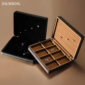 Jourbon新款PU皮革珠宝展示珠宝收纳器吊坠项链耳环珠宝托盘盒