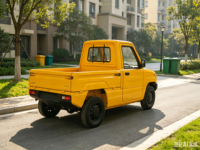 Mini camion électrique de transport de marchandises, plateau ouvert de 1620 mm, moteur 5 kW, batterie LiFePO4 72 V 130 Ah, pour le transport de produits frais et de marchandises en marché et en stand.